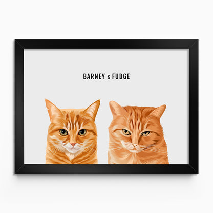The Original Custom 2 Pet Portrait
