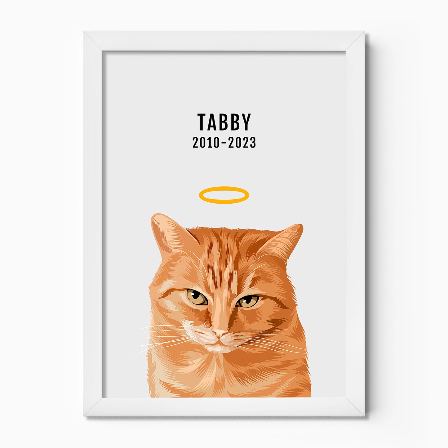 Cat Memorial Custom Drawn Pet Portrait