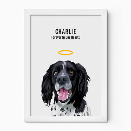 Spaniel Memorial Custom Drawn Pet Portrait