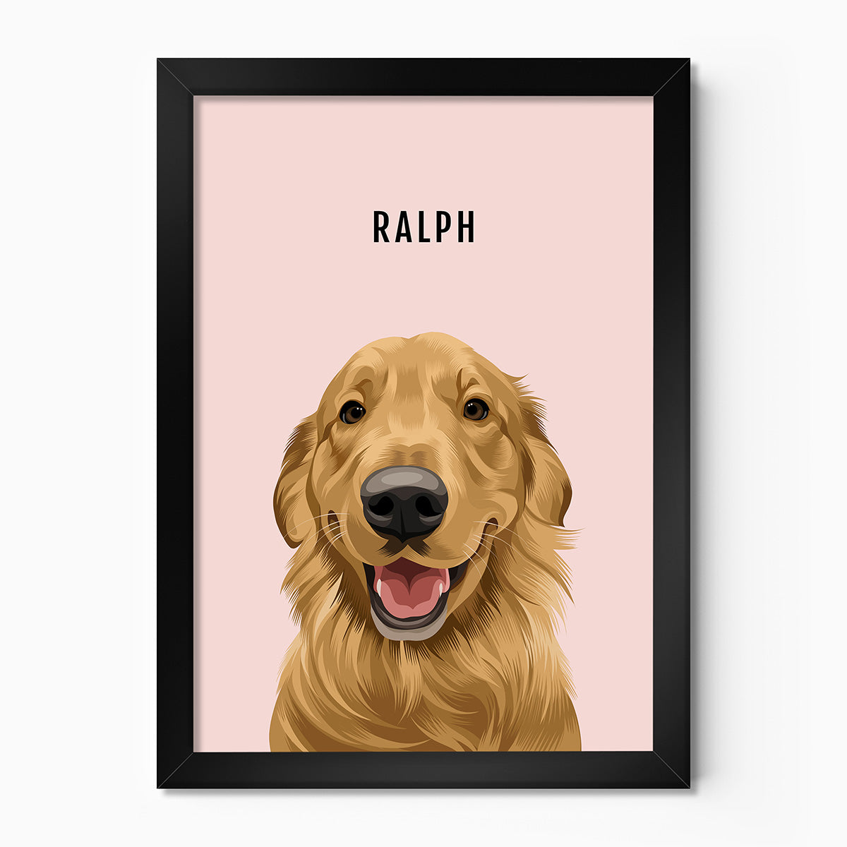 Custom Pet dog portrait – hand-drawn from customer photo
