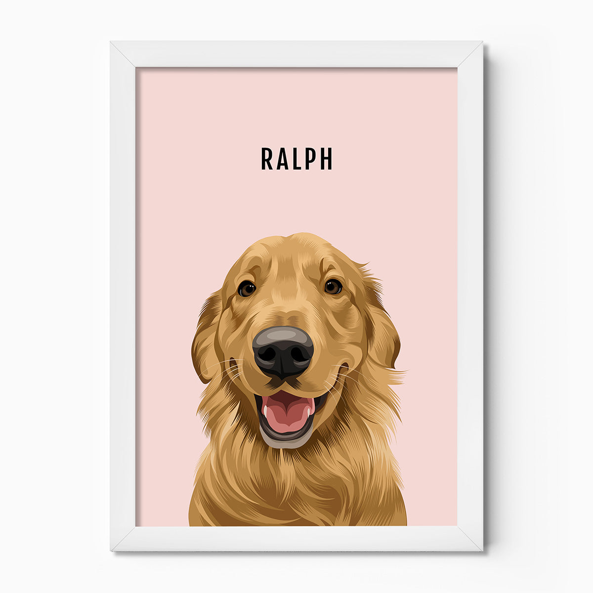 Custom Pet dog portrait – hand-drawn from customer photo