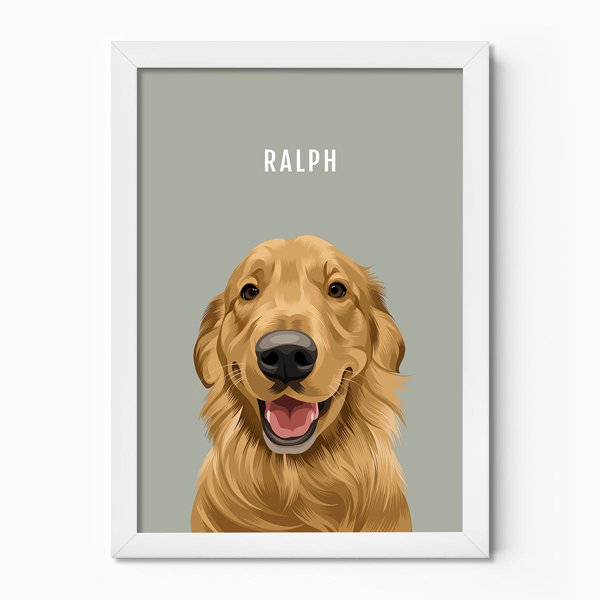 Custom Pet dog portrait – hand-drawn from customer photo