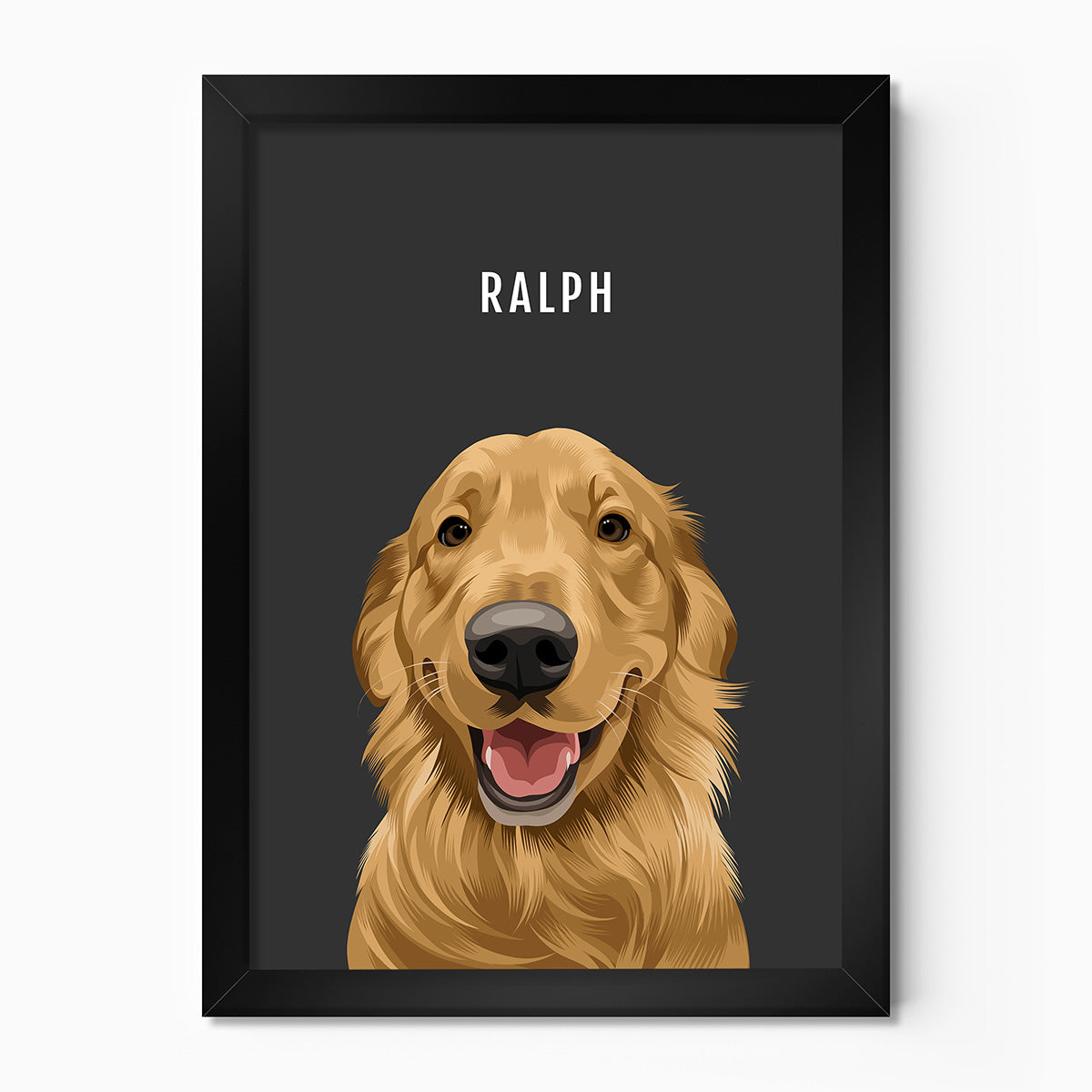 Custom Pet dog portrait – hand-drawn from customer photo
