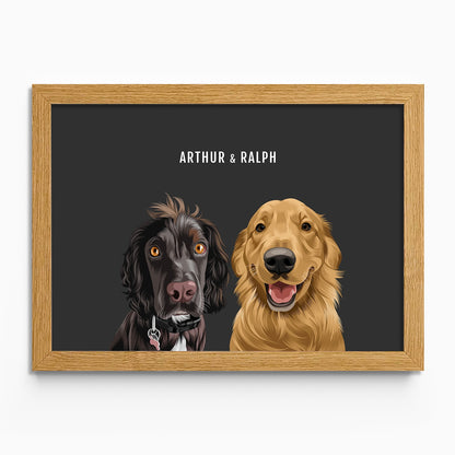 The Original Custom 2 Pet Portrait
