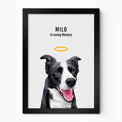 Dod Loving Memorial Custom Drawn Pet Portrait